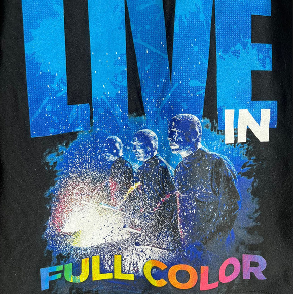Blue Man Group Las Vegas Fleece Black Pullover Hoodie Sweatshirt - Picture 3 of 5